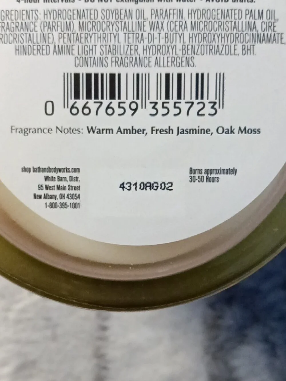 White Barn Amber Blush Candle -(DISCONTINUED CANDLE HARD TO FIND)